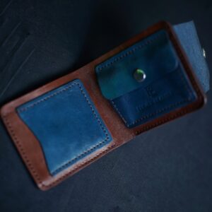 two tone snap wallet